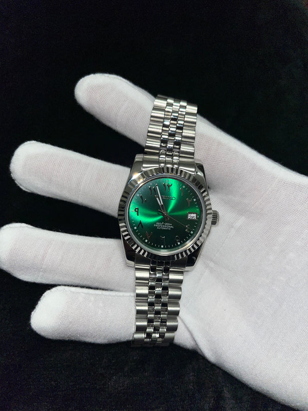 Emerald Green - Arabic Seiko dial - SeyaWatches