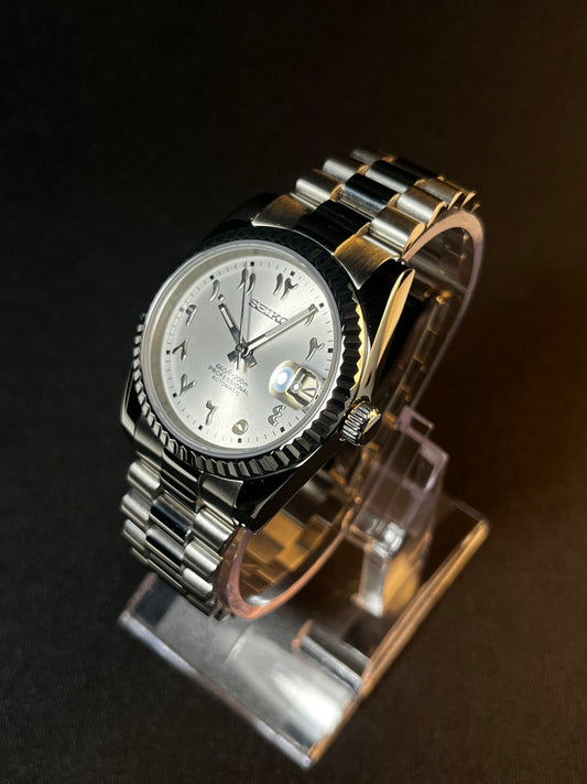 Metallic Silver - Arabic Seiko Dial