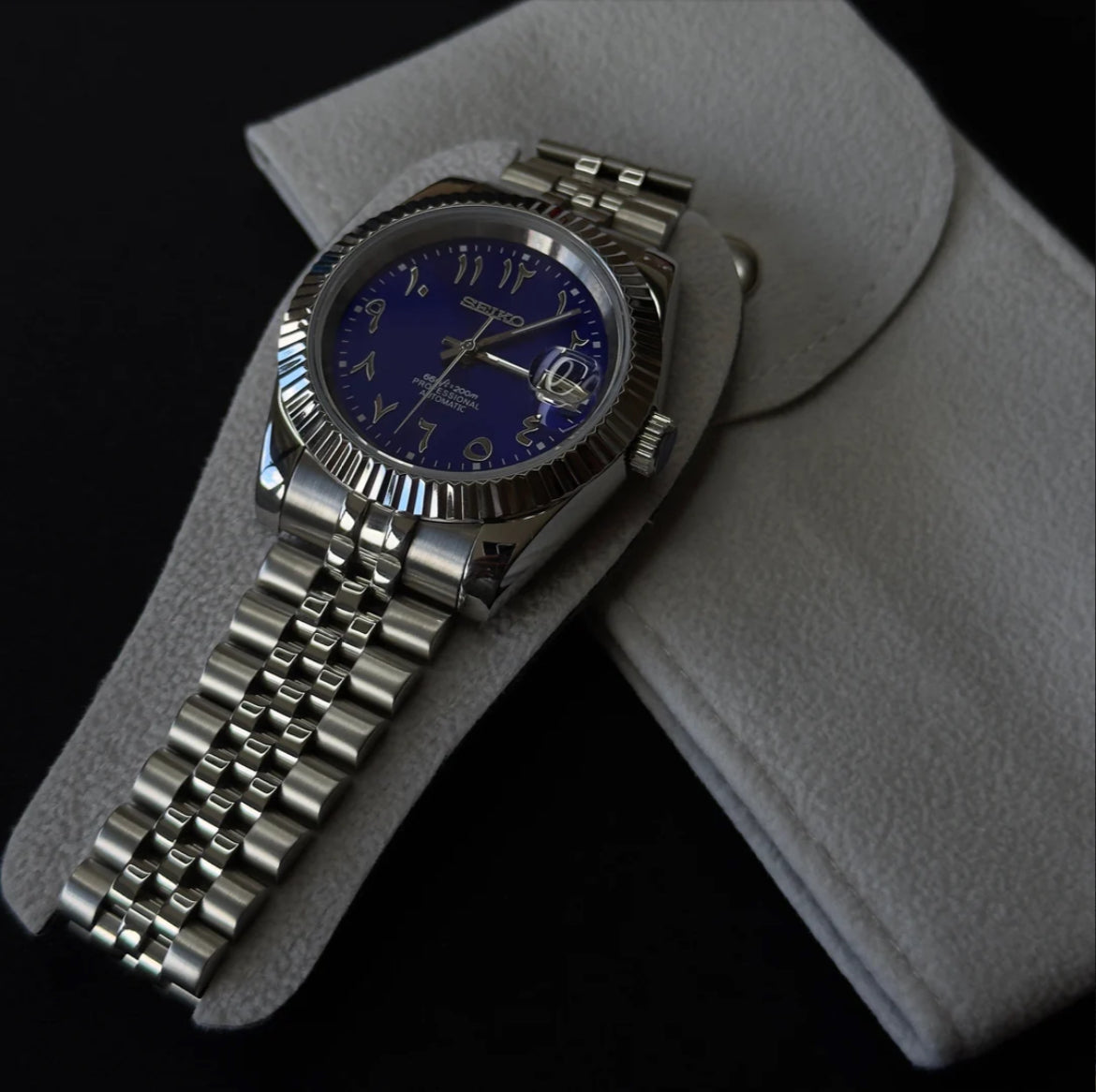 Midnight Purple - Arabic Seiko Dial - SeyaWatches